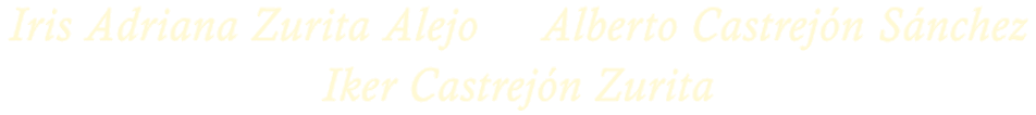 Iris Adriana Zurita Alejo, Alberto Castrejón Sánchez, Iker Castrejón Zurita